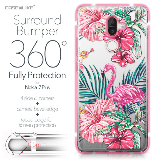 Nokia 7 Plus case Tropical Flamingo 2239 Bumper Case Protection | CASEiLIKE.com