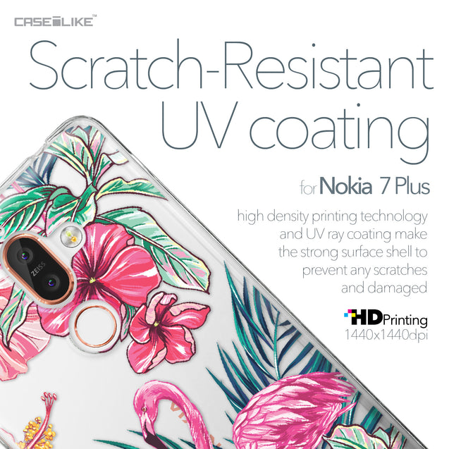 Nokia 7 Plus case Tropical Flamingo 2239 with UV-Coating Scratch-Resistant Case | CASEiLIKE.com