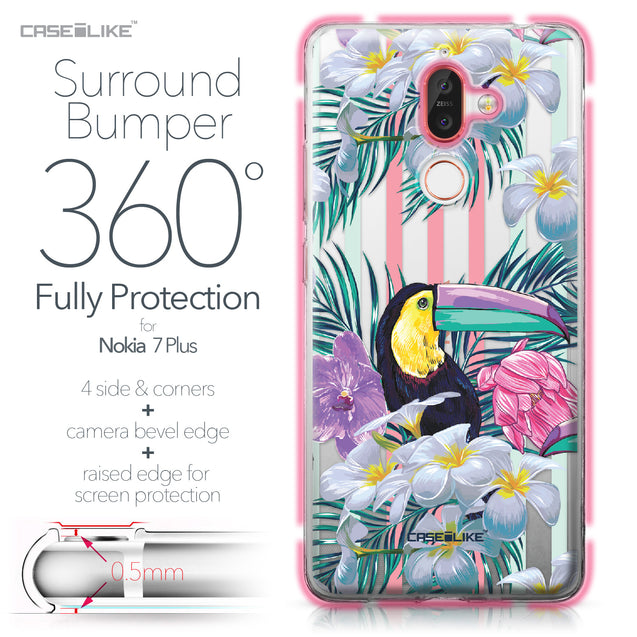 Nokia 7 Plus case Tropical Floral 2240 Bumper Case Protection | CASEiLIKE.com