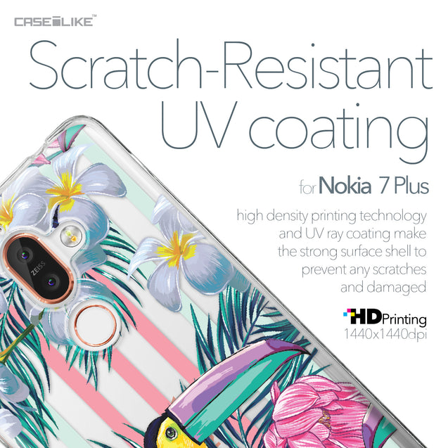 Nokia 7 Plus case Tropical Floral 2240 with UV-Coating Scratch-Resistant Case | CASEiLIKE.com