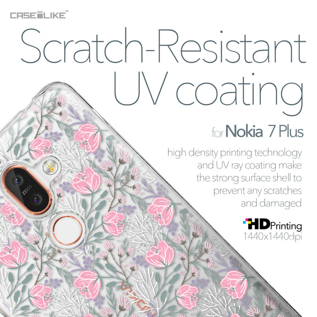 Nokia 7 Plus case Flowers Herbs 2246 with UV-Coating Scratch-Resistant Case | CASEiLIKE.com