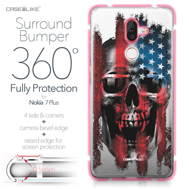 Nokia 7 Plus case Art of Skull 2532 Bumper Case Protection | CASEiLIKE.com