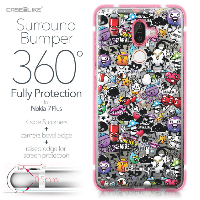 Nokia 7 Plus case Graffiti 2703 Bumper Case Protection | CASEiLIKE.com