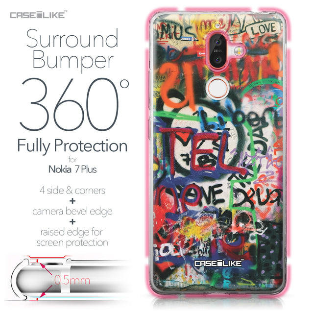 Nokia 7 Plus case Graffiti 2721 Bumper Case Protection | CASEiLIKE.com