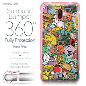 Nokia 7 Plus case Graffiti 2731 Bumper Case Protection | CASEiLIKE.com