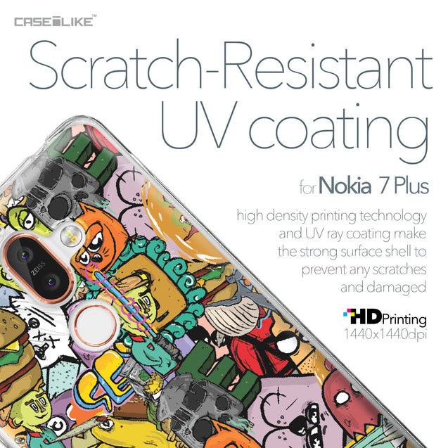 Nokia 7 Plus case Graffiti 2731 with UV-Coating Scratch-Resistant Case | CASEiLIKE.com