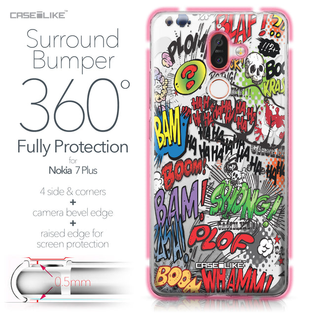 Nokia 7 Plus case Comic Captions 2914 Bumper Case Protection | CASEiLIKE.com