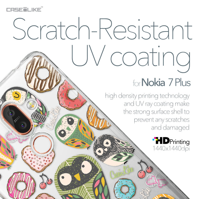 Nokia 7 Plus case Owl Graphic Design 3315 with UV-Coating Scratch-Resistant Case | CASEiLIKE.com