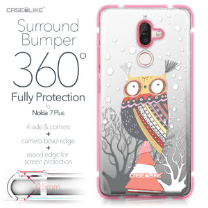 Nokia 7 Plus case Owl Graphic Design 3317 Bumper Case Protection | CASEiLIKE.com