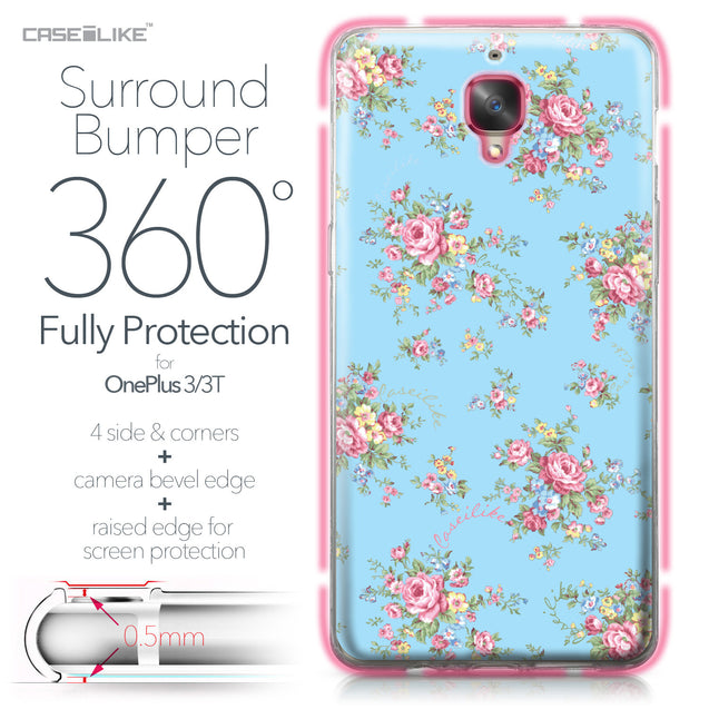 OnePlus 3/3T case Floral Rose Classic 2263 Bumper Case Protection | CASEiLIKE.com