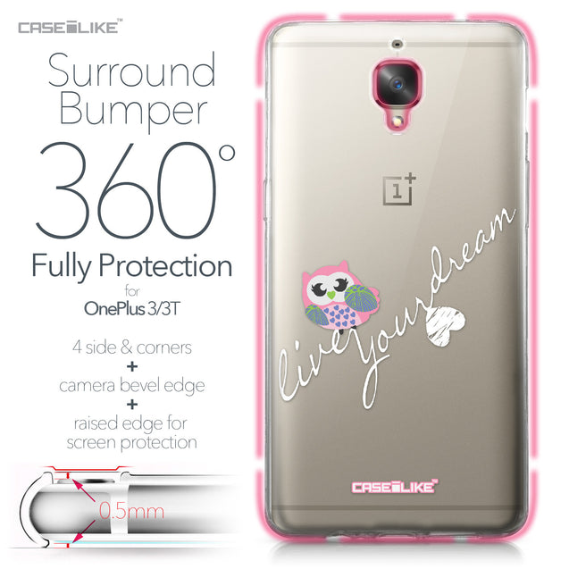 OnePlus 3/3T case Owl Graphic Design 3314 Bumper Case Protection | CASEiLIKE.com