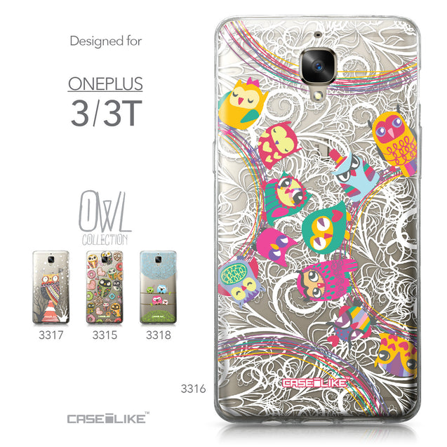 OnePlus 3/3T case Owl Graphic Design 3316 Collection | CASEiLIKE.com