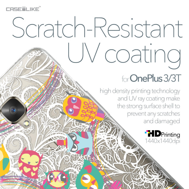 OnePlus 3/3T case Owl Graphic Design 3316 with UV-Coating Scratch-Resistant Case | CASEiLIKE.com