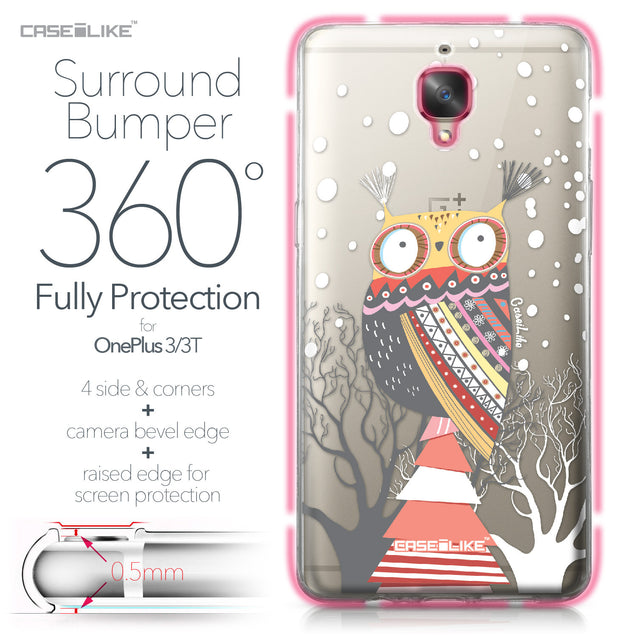 OnePlus 3/3T case Owl Graphic Design 3317 Bumper Case Protection | CASEiLIKE.com
