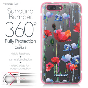 OnePlus 5 case Watercolor Floral 2234 Bumper Case Protection | CASEiLIKE.com