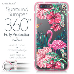 OnePlus 5 case Tropical Flamingo 2239 Bumper Case Protection | CASEiLIKE.com