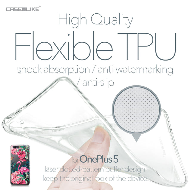 OnePlus 5 case Tropical Flamingo 2239 Soft Gel Silicone Case | CASEiLIKE.com