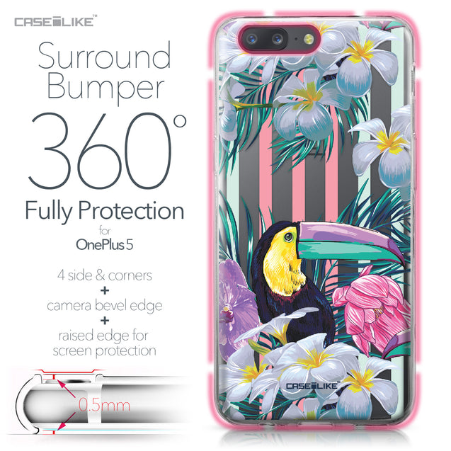OnePlus 5 case Tropical Floral 2240 Bumper Case Protection | CASEiLIKE.com