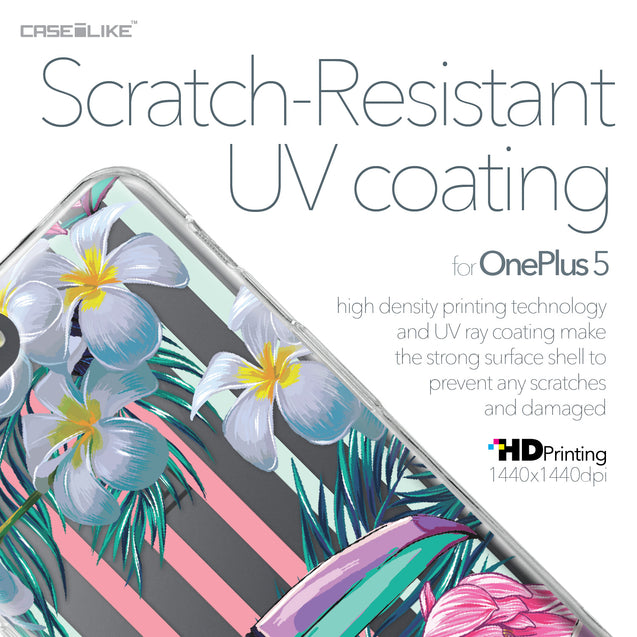 OnePlus 5 case Tropical Floral 2240 with UV-Coating Scratch-Resistant Case | CASEiLIKE.com