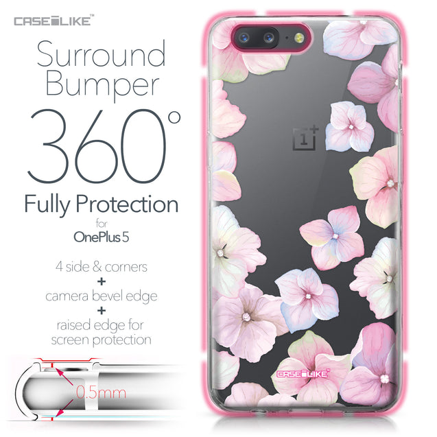 OnePlus 5 case Hydrangea 2257 Bumper Case Protection | CASEiLIKE.com