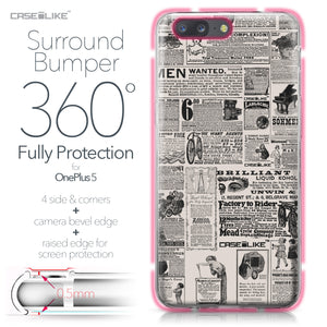 OnePlus 5 case Vintage Newspaper Advertising 4818 Bumper Case Protection | CASEiLIKE.com