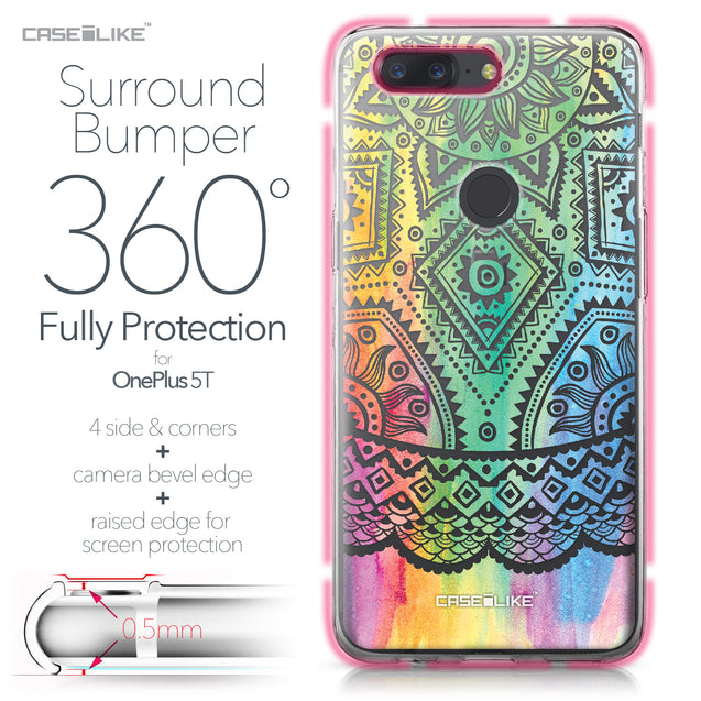 OnePlus 5T case Indian Line Art 2064 Bumper Case Protection | CASEiLIKE.com