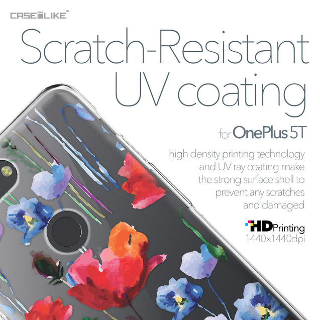 OnePlus 5T case Watercolor Floral 2234 with UV-Coating Scratch-Resistant Case | CASEiLIKE.com