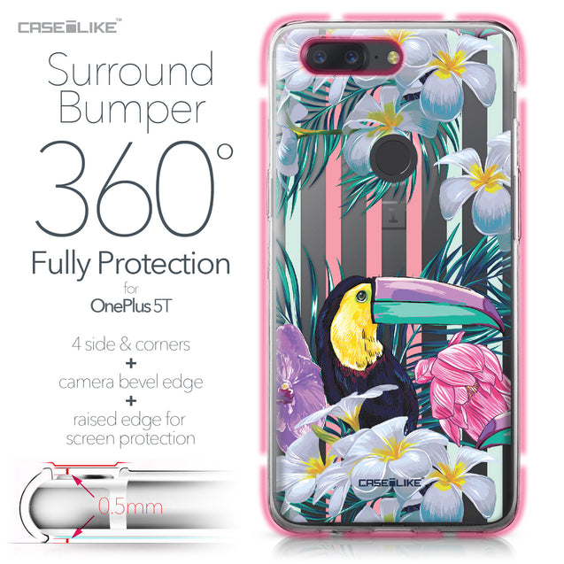 OnePlus 5T case Tropical Floral 2240 Bumper Case Protection | CASEiLIKE.com