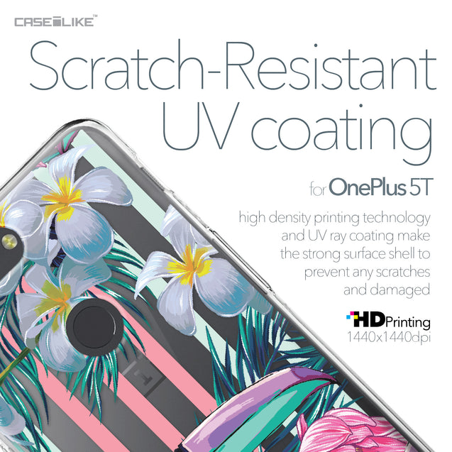 OnePlus 5T case Tropical Floral 2240 with UV-Coating Scratch-Resistant Case | CASEiLIKE.com