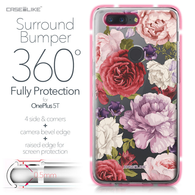 OnePlus 5T case Mixed Roses 2259 Bumper Case Protection | CASEiLIKE.com