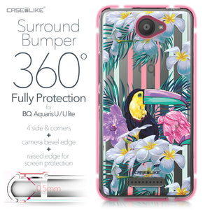 BQ Aquaris U / U Lite case Tropical Floral 2240 Bumper Case Protection | CASEiLIKE.com
