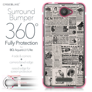BQ Aquaris U / U Lite case Vintage Newspaper Advertising 4818 Bumper Case Protection | CASEiLIKE.com