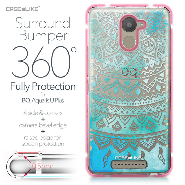 BQ Aquaris U Plus case Indian Line Art 2066 Bumper Case Protection | CASEiLIKE.com