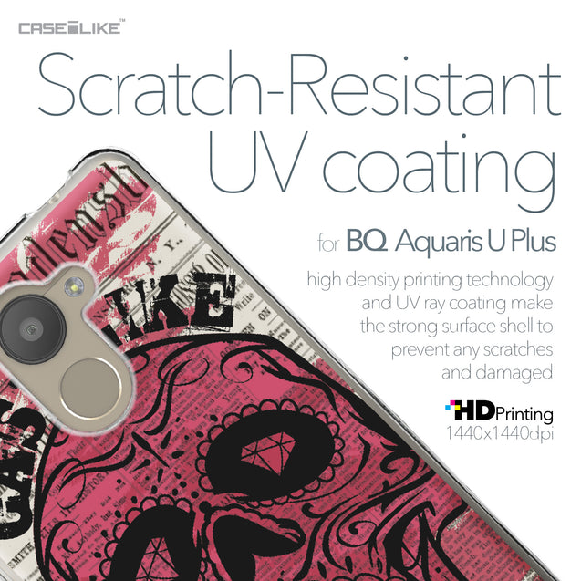 BQ Aquaris U Plus case Art of Skull 2523 with UV-Coating Scratch-Resistant Case | CASEiLIKE.com