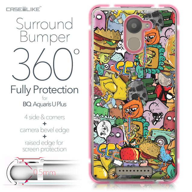 BQ Aquaris U Plus case Graffiti 2731 Bumper Case Protection | CASEiLIKE.com