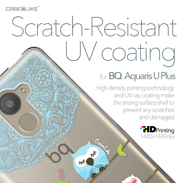 BQ Aquaris U Plus case Owl Graphic Design 3318 with UV-Coating Scratch-Resistant Case | CASEiLIKE.com