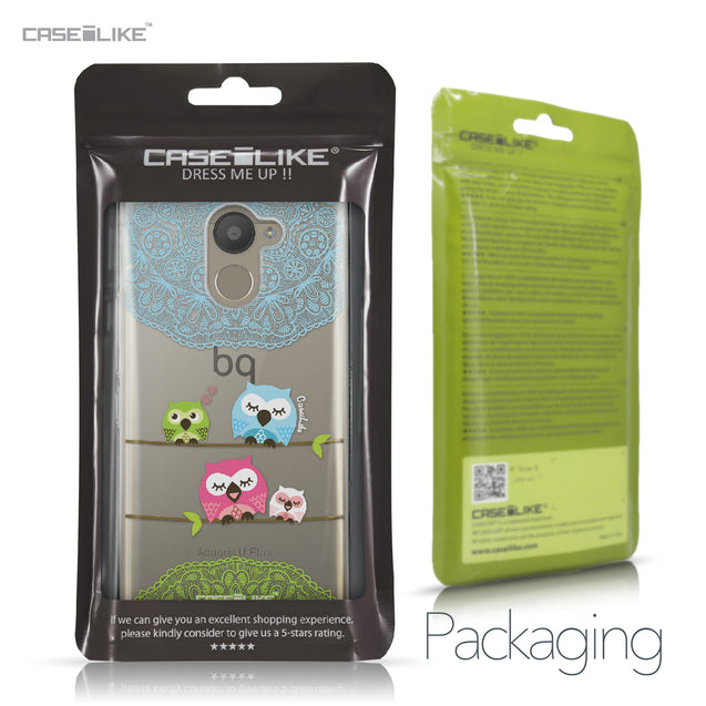 BQ Aquaris U Plus case Owl Graphic Design 3318 Retail Packaging | CASEiLIKE.com