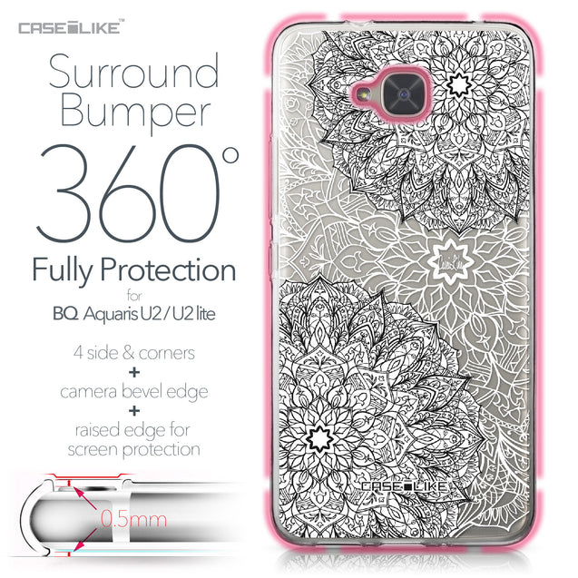 BQ Aquaris U2 / U2 Lite case Mandala Art 2093 Bumper Case Protection | CASEiLIKE.com