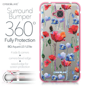 BQ Aquaris U2 / U2 Lite case Watercolor Floral 2234 Bumper Case Protection | CASEiLIKE.com
