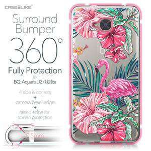 BQ Aquaris U2 / U2 Lite case Tropical Flamingo 2239 Bumper Case Protection | CASEiLIKE.com