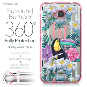 BQ Aquaris U2 / U2 Lite case Tropical Floral 2240 Bumper Case Protection | CASEiLIKE.com