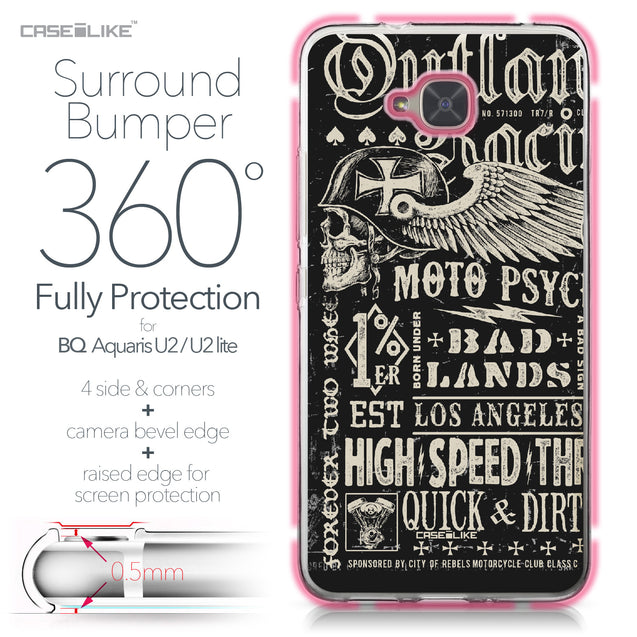 BQ Aquaris U2 / U2 Lite case Art of Skull 2531 Bumper Case Protection | CASEiLIKE.com
