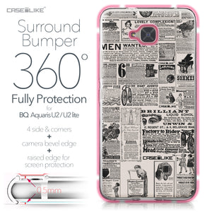 BQ Aquaris U2 / U2 Lite case Vintage Newspaper Advertising 4818 Bumper Case Protection | CASEiLIKE.com