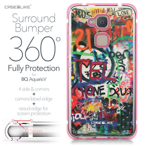 BQ Aquaris V case Graffiti 2721 Bumper Case Protection | CASEiLIKE.com