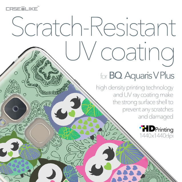BQ Aquaris V Plus case Owl Graphic Design 3313 with UV-Coating Scratch-Resistant Case | CASEiLIKE.com