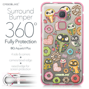 BQ Aquaris V Plus case Owl Graphic Design 3315 Bumper Case Protection | CASEiLIKE.com
