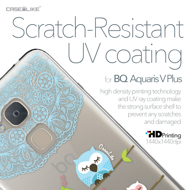 BQ Aquaris V Plus case Owl Graphic Design 3318 with UV-Coating Scratch-Resistant Case | CASEiLIKE.com