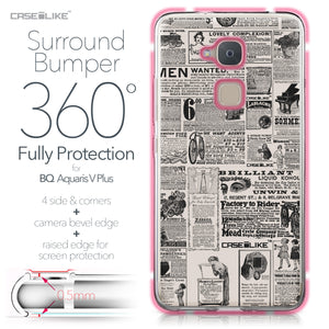BQ Aquaris V Plus case Vintage Newspaper Advertising 4818 Bumper Case Protection | CASEiLIKE.com