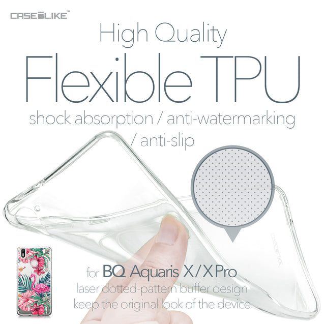 BQ Aquaris X / X Pro case Tropical Flamingo 2239 Soft Gel Silicone Case | CASEiLIKE.com