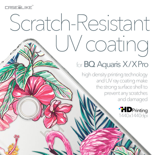 BQ Aquaris X / X Pro case Tropical Flamingo 2239 with UV-Coating Scratch-Resistant Case | CASEiLIKE.com